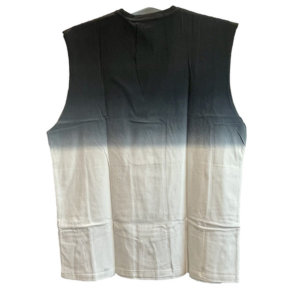 Raw Gear Men's XL Muscle Tank Black White Dip Dye RG339 By Bradley Martyn ✨NEW✨ - Picture 3 of 7